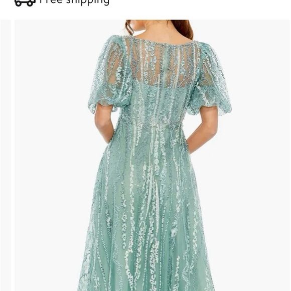 Mac Duggal Lace Women Dress in Teal